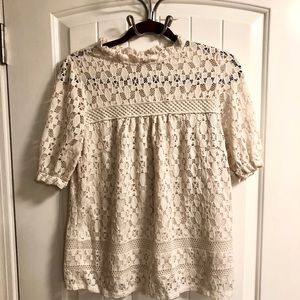 Monteau White Lace Shirt